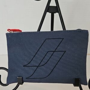 Air France | Men's Stylish Smokey Blue Camvas Zip Travel Toiletry Bag